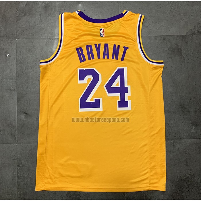 Camiseta Los Angeles Lakers Kobe Bryant NO 24 Icon 2018-19 Amarillo2